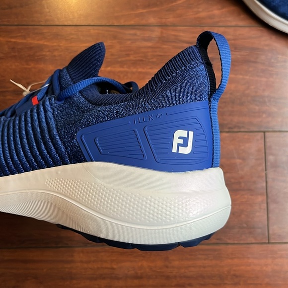 FootJoy Flex XP Golf Shoes Spikeless Mens 10 Blue 56268 Slip-On New With Box - Picture 13 of 16